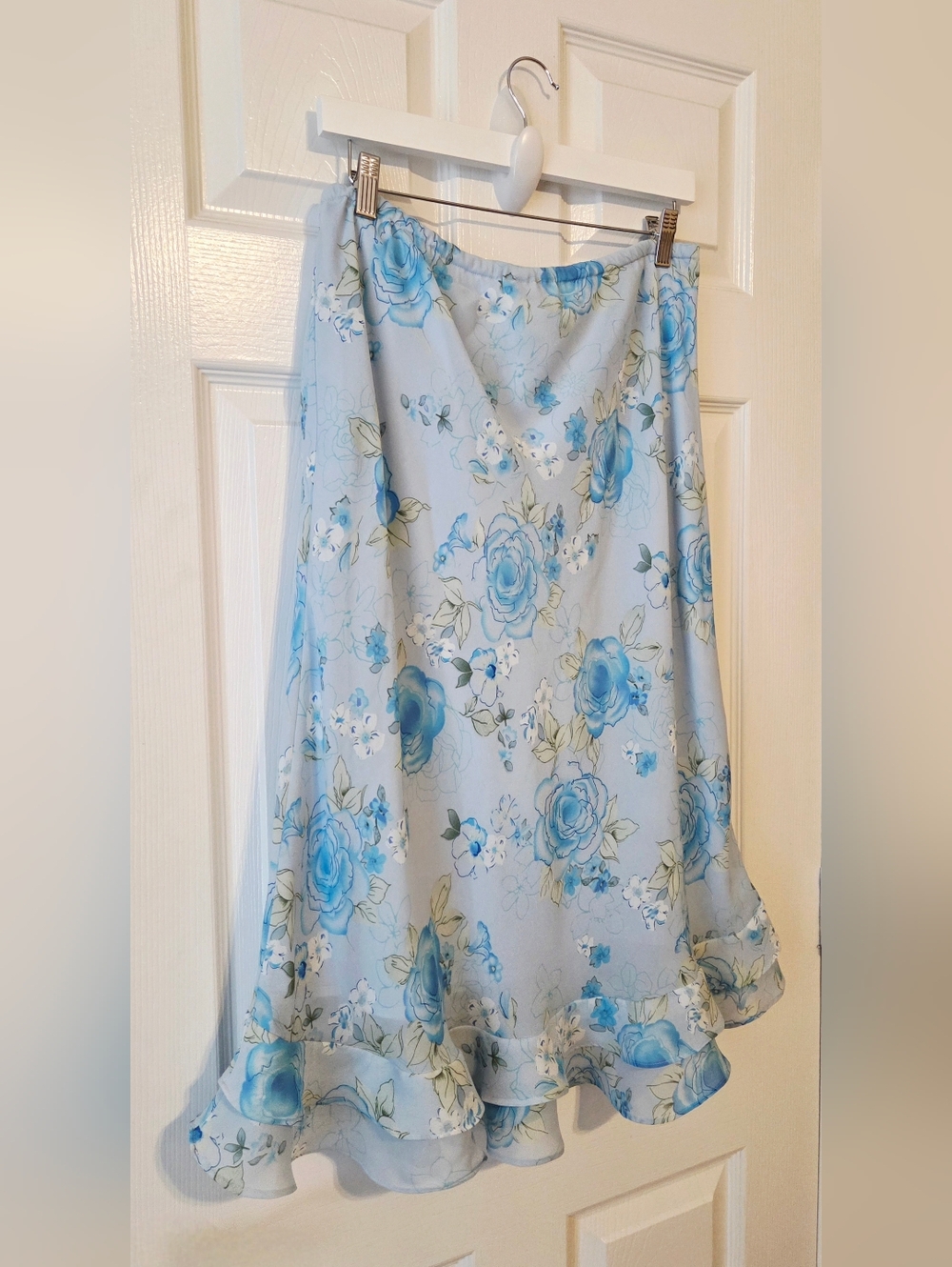 Karin Stevens Blue Floral Midi Skirt - Picture 4 of 6